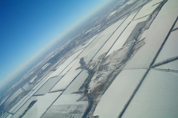 Luchtfoto uitzicht over de landbouwgewassen — Stockfoto