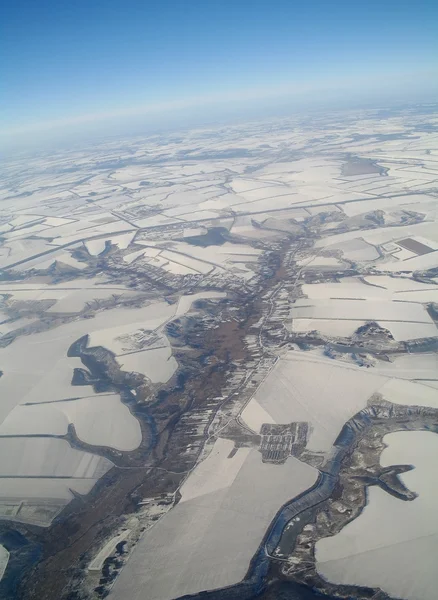 Vista aérea de la planta agrícola — Foto de Stock