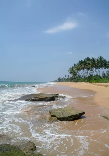 如诗如画的热带海滩。斯里兰卡 — 图库照片