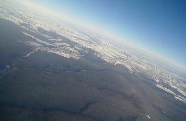 Kış zamanında havadan görünümü