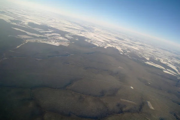 Vue aérienne en période hivernale — Photo