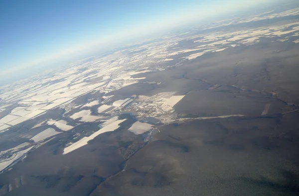 Aerial view in time of winter — Stock Photo, Image