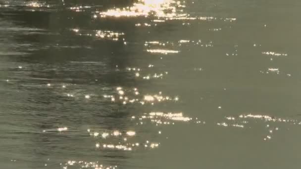 Nehir köpüklü ışık ile — Stok video