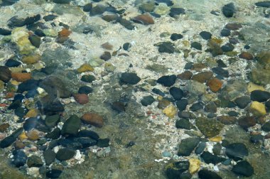 renkli rolling stones desen üzerine akan su ile