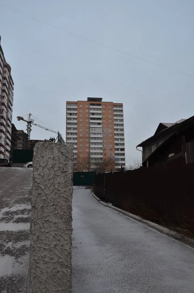 Esta Imagen Muestra Edificio Naranja Lejos — Foto de Stock