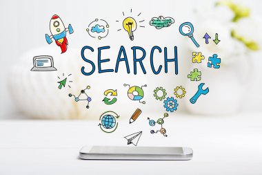 Arama kavramı ile smartphone 