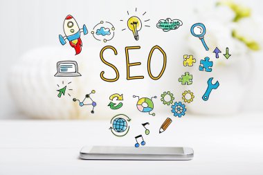 SEO kavramı ile smartphone 