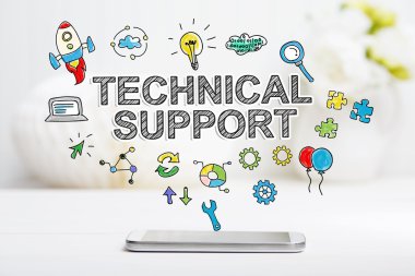 Teknik destek kavramı ile smartphone 