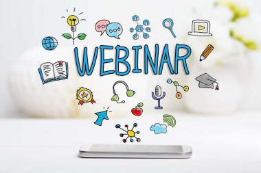 Webinar kavramı ile smartphone 