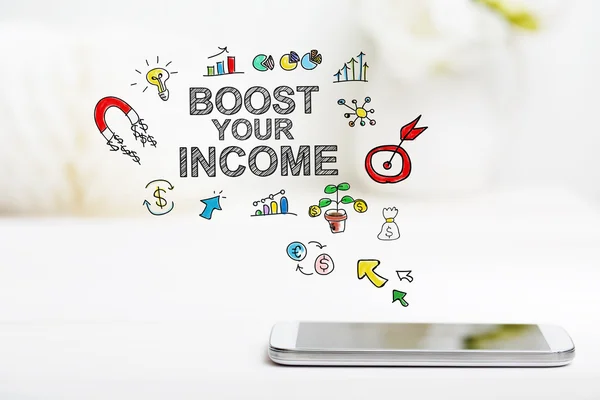 Boostez votre concept de revenus avec smartphone — Photo