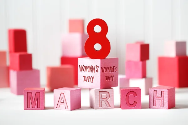 Womans napja - március 8-i üzenet — Stock Fotó
