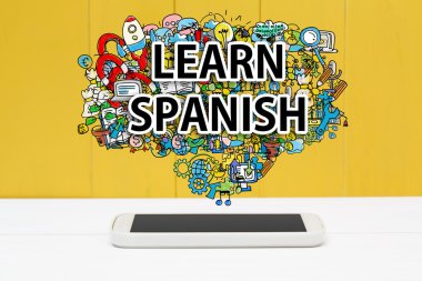 İspanyol kavram smartphone ile öğrenin