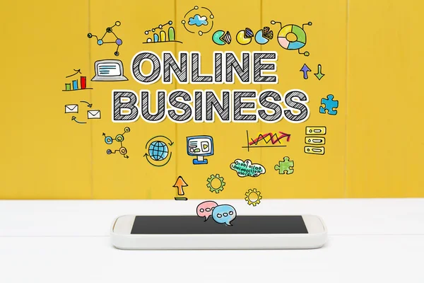 Online Business koncept med smartphone — Stockfoto