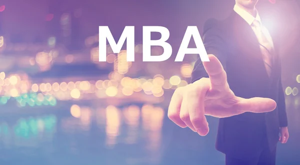 MBA έννοια με επιχειρηματία — Φωτογραφία Αρχείου