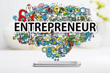 Girişimci kavramı ile smartphone 