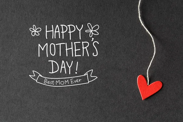 Happy Mothers Day bericht met papier hart — Stockfoto