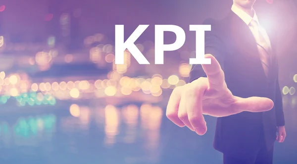 KPI-konceptet med affärsman — Stockfoto