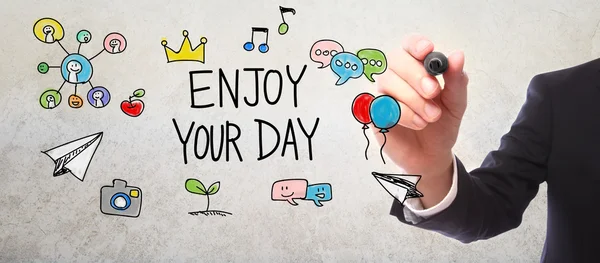 Επιχειρηματίας σχέδιο Απολαύστε έννοια σας ημέρα — Φωτογραφία Αρχείου