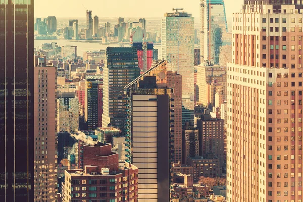Horizonte de la ciudad de Nueva York al atardecer — Foto de Stock