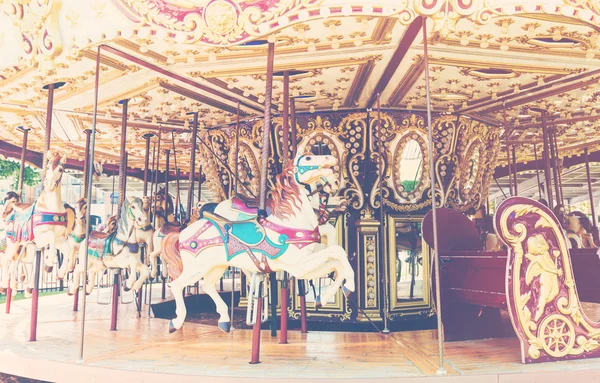 Outdoor vintage style carousel — Stock Photo, Image