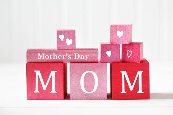 Mothers Day message with wooden blocks — Stock Photo, Image