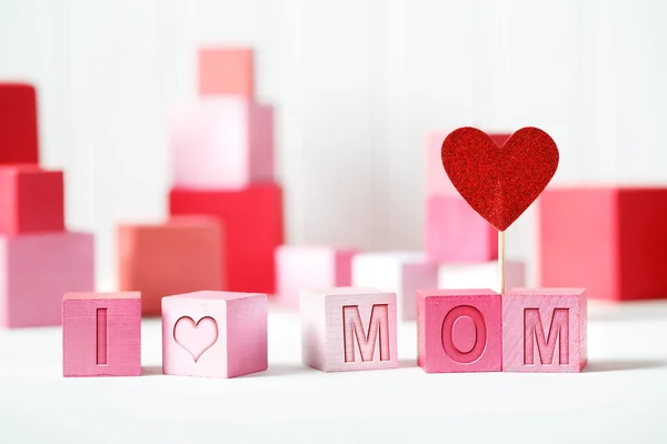 Mothers Day message with wooden blocks — Stock Photo, Image