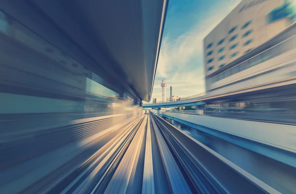 Technologie concept via de Kobe Portliner Monorail — Stockfoto