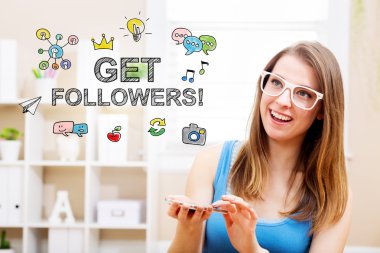 Get takipçileri kavramı genç kadınla