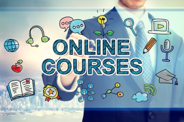 İşadamı çizim Online Kurslar kavramı 