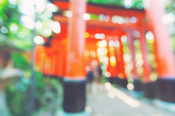 Portas laranja borradas do santuário de Fushimi Inari — Fotografia de Stock