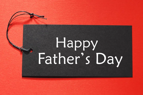 Texto del Día de los Padres Felices en una etiqueta negra — Foto de Stock