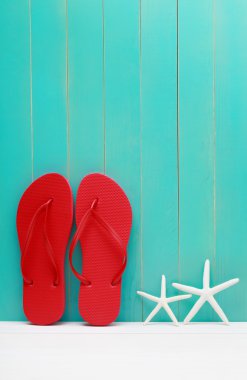 Flip flop ve deniz yıldızı