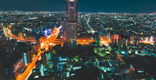 Intersección nocturna en Tokio — Foto de Stock