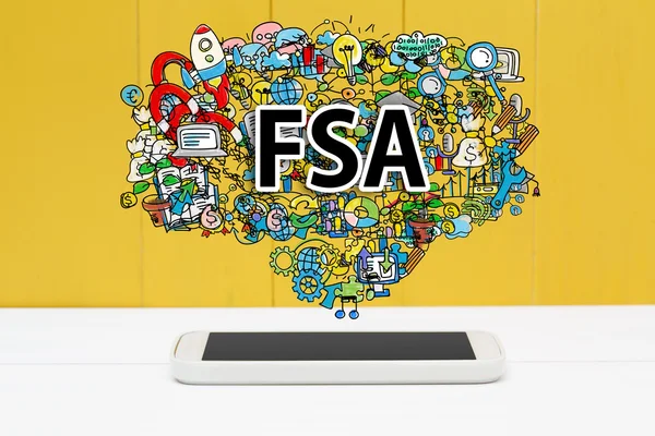 FSA concept with smartphone — Stock Photo, Image