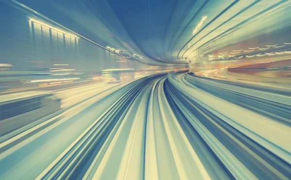 Hög hastighet teknik koncept via en Tokyo monorail — Stockfoto
