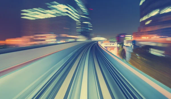 Hoge snelheid technologie concept via een Tokio monorail — Stockfoto