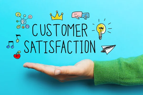 Customer Satisfaction concept with hand — Stock Photo, Image