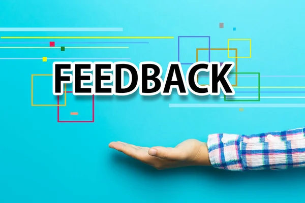 Concetto di feedback con mano — Foto Stock