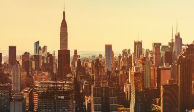 new york şehir silüeti havadan görünümü