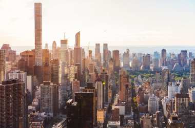 new york şehir silüeti havadan görünümü