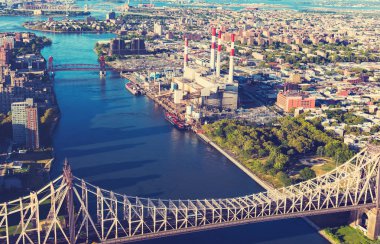 Doğu Nehri New York City Queensboro Köprüsü