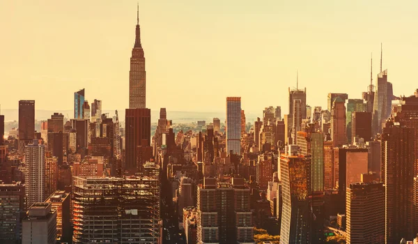 Letecký pohled na panorama new Yorku — Stock fotografie