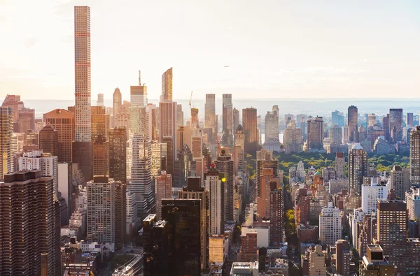 Pemandangan udara dari New York City Skyline — Stok Foto