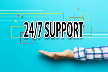 24-7 destek kavram el ile