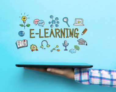 E öğrenme kavramı ile bir tablet