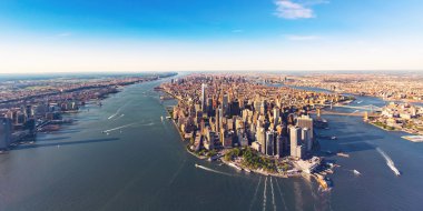 aşağı manhattan new york şehrinin havadan görünümü