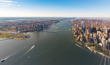 aşağı manhattan new york şehrinin havadan görünümü