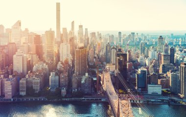 new york şehir silüeti havadan görünümü