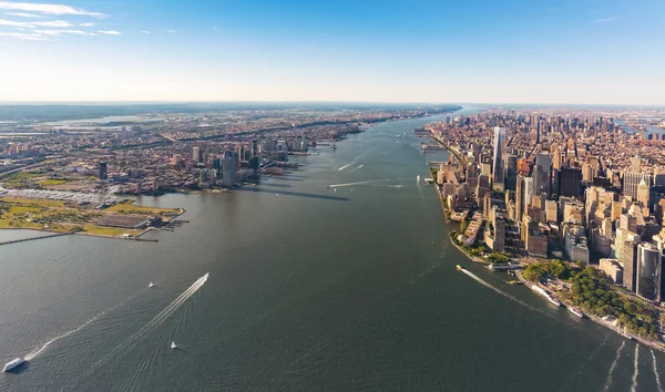 Aerial view of lower Manhattan New York City — Stock Photo, Image