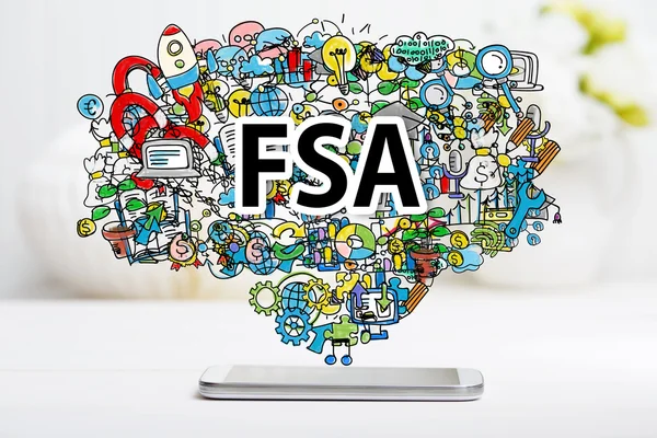 スマート フォンで Fsa のコンセプト — ストック写真